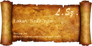 Lakat Szénia névjegykártya